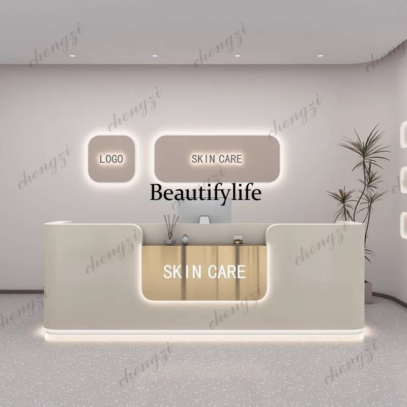 Office Furniture Logo - A68 로고 뷰티 리셉션 데스크 카운터