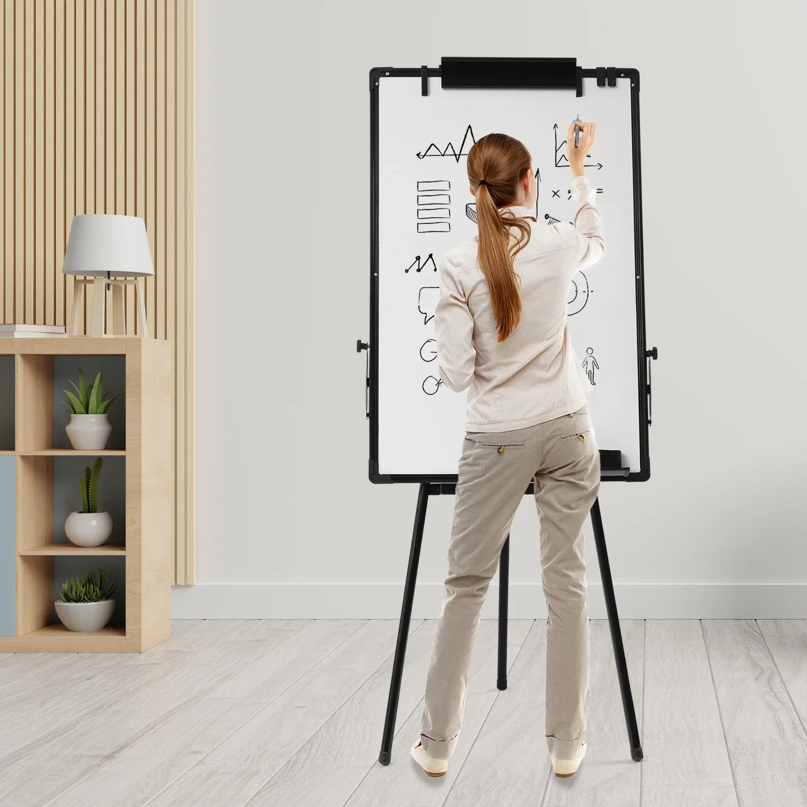 Whiteboard Easel Tripod - 스탠드형 화이트보드, 36 X 24인치 삼각대