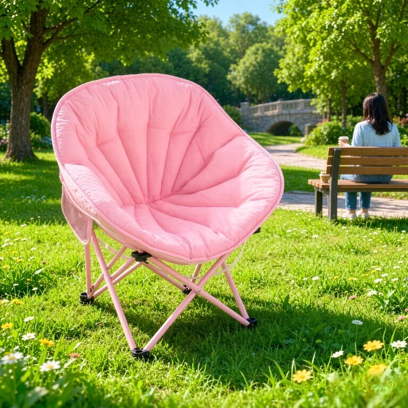 Visitor Chair Padded - 오버사이즈 패딩 접이식 캠핑 의자 문