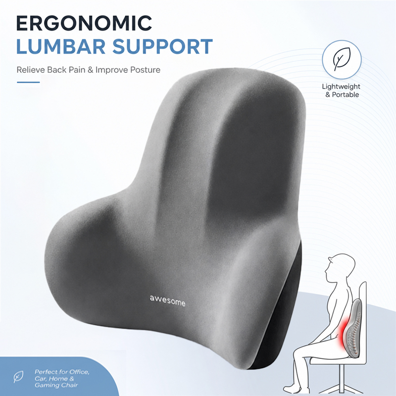 메모리폼 요추 지지 쿠션 1개, 인체공학적 허리 통증  - Office Furniture Direct 리뷰 및 가격