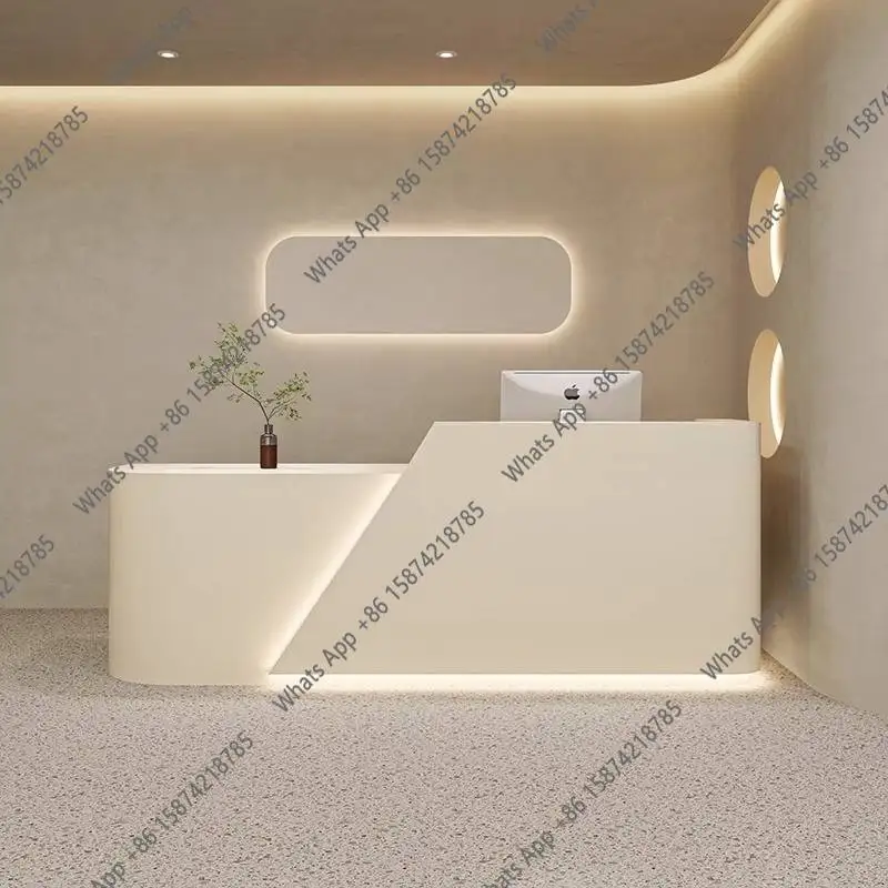 DC MT 화이트 서랍형 접수 데스크 뷰티 살롱 로고  - Office Furniture Logo 리뷰 및 가격