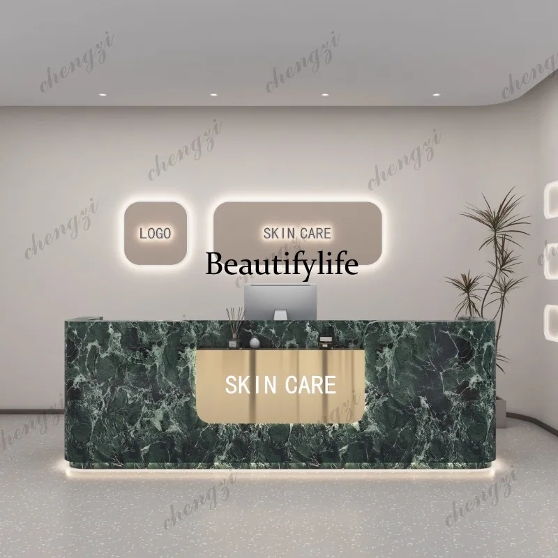 01A 로고 뷰티 리셉션 데스크 카운터 에스테틱 사무실 - Office Furniture Logo 리뷰 및 가격