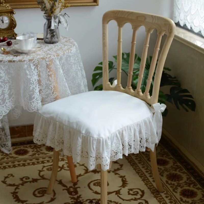 유럽 스타일 화이트 레이스 자수 순면 통기성 시트 쿠션 - Visitor Chair Padded 리뷰 및 가격