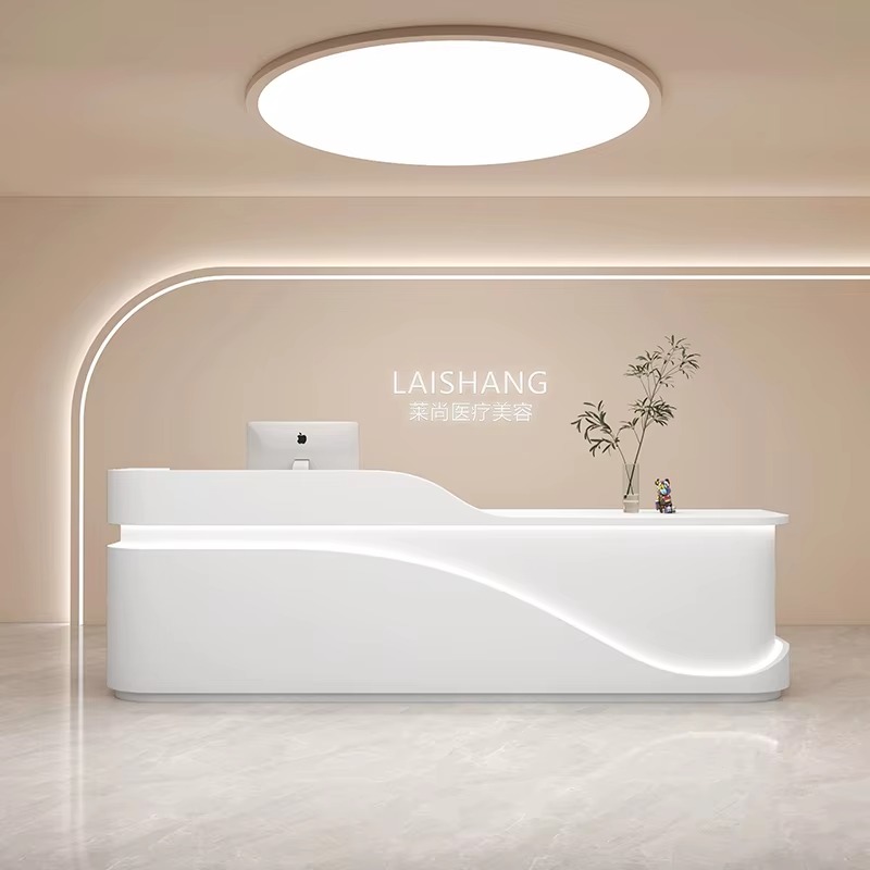 대형 호텔 카운터 리셉션 데스크 뷰티 로고 화이트 리셉 - Office Furniture Logo 리뷰 및 가격