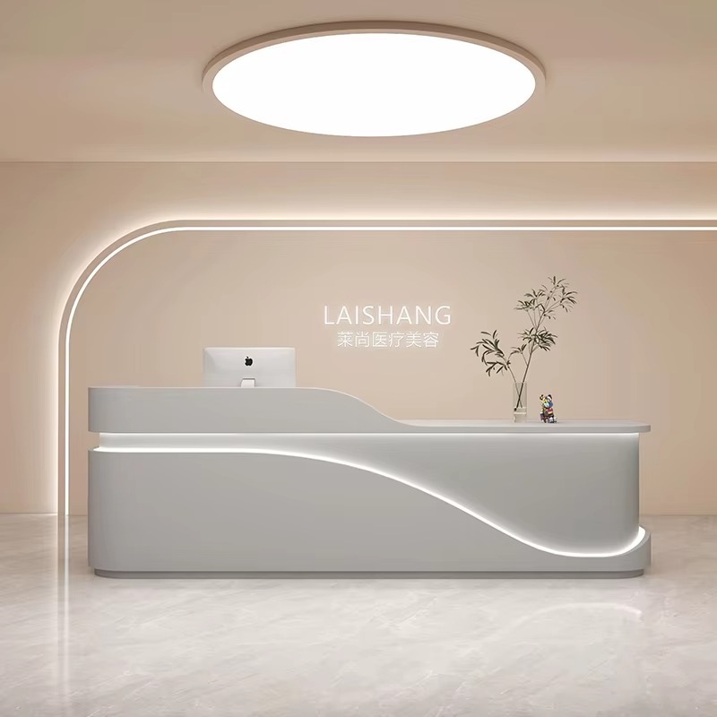 대형 호텔 카운터 리셉션 데스크 뷰티 로고 화이트 리셉 - Office Furniture Logo 리뷰 및 가격