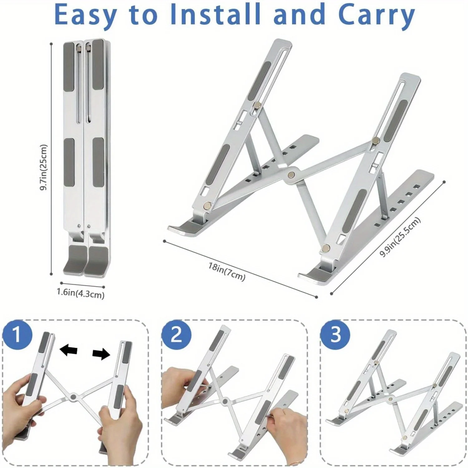 조정 가능한 알루미늄 노트북 스탠드 - 8~16인치 노 - Adjustable Laptop Table 리뷰 및 가격