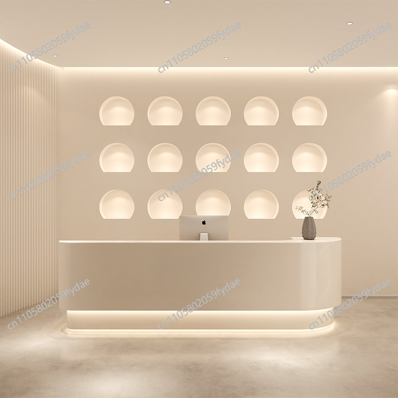 의류 매장 접수 데스크 로고 LED 베이지색 계산대 프 - Office Furniture Logo 리뷰 및 가격