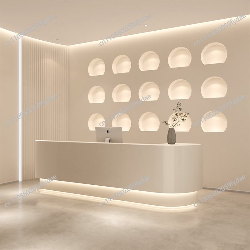 의류 매장 접수 데스크 로고 LED 베이지색 계산대 프 - Office Furniture Logo 리뷰 및 가격