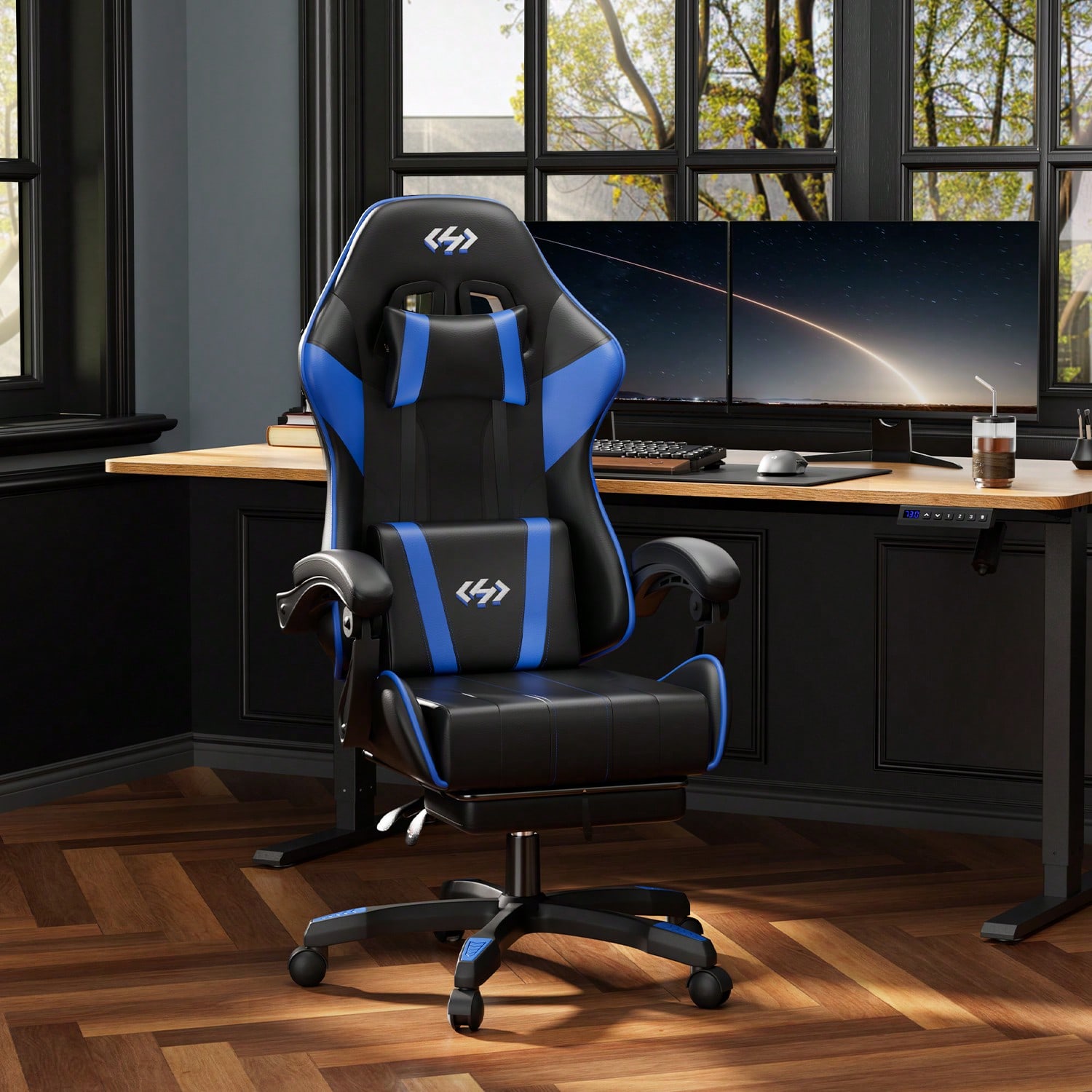 HLDIRECT 게이밍 의자, 요추 지지대 발 받침대  - Office Furniture Direct 리뷰 및 가격