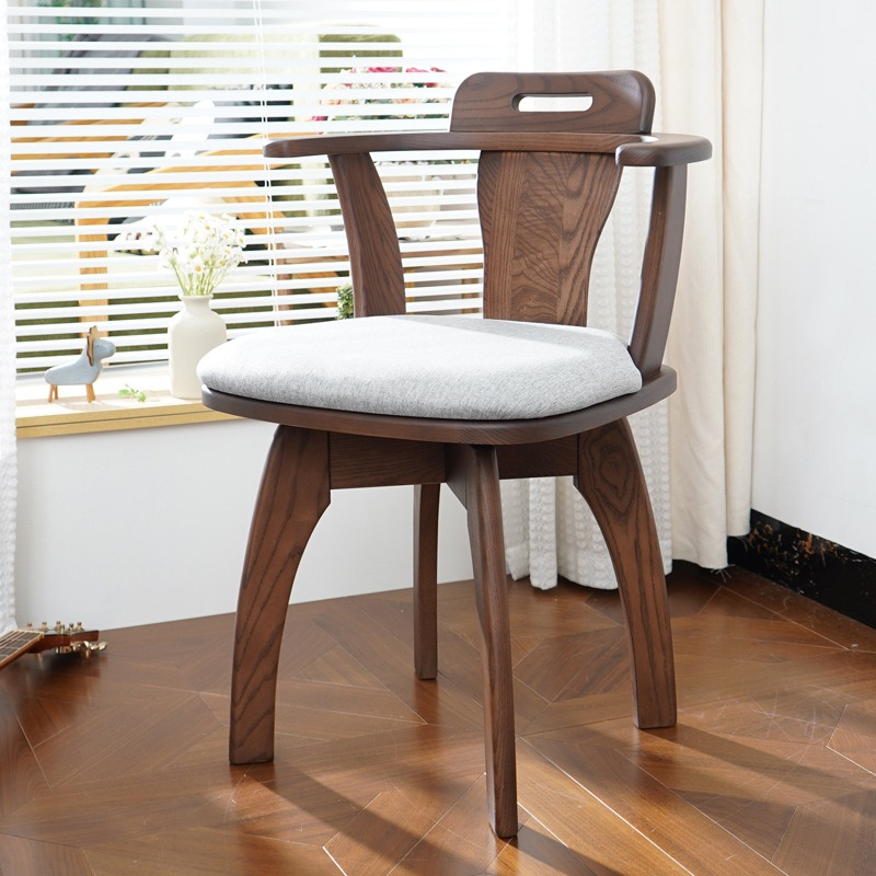 북유럽 스타일 원목 회전의자, 애쉬우드 블랙 월넛 등받 - Office Furniture Factory 리뷰 및 가격