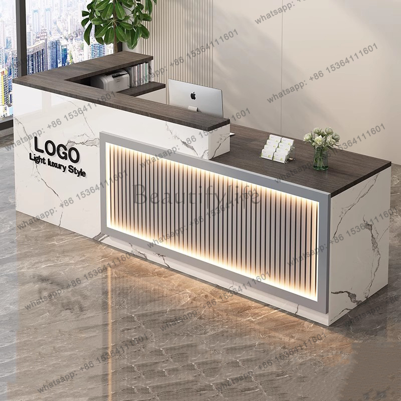 럭셔리 심플 리셉션 데스크 로고 살롱 장식 맞춤형 리셉 - Office Furniture Logo 리뷰 및 가격