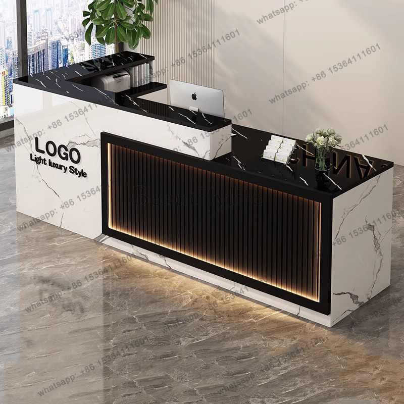 럭셔리 심플 리셉션 데스크 로고 살롱 장식 맞춤형 리셉 - Office Furniture Logo 리뷰 및 가격