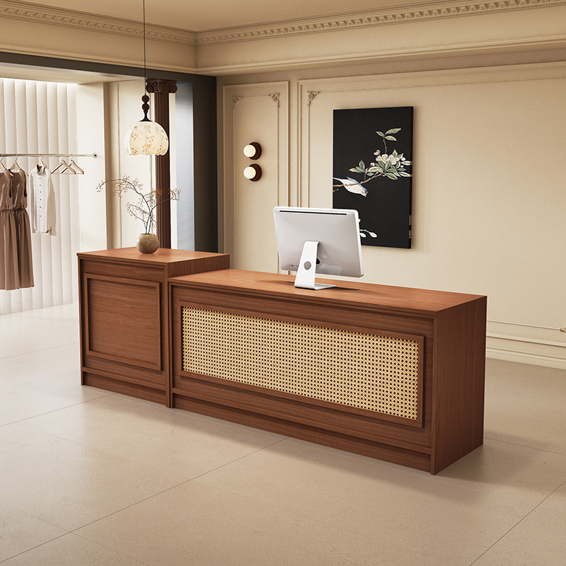 # 카운터 로고 리셉션 데스크 브라운 스타일리쉬 모던  - Office Furniture Logo 리뷰 및 가격